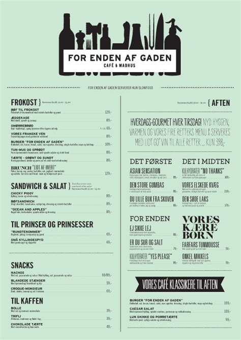 for enden af gaden menu|FOR ENDEN AF GADEN, Viborg